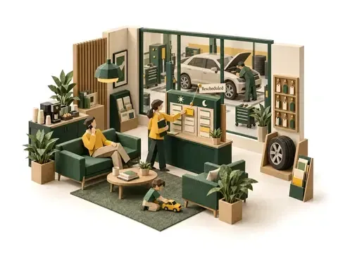 Small ai booking coordinator car service centres