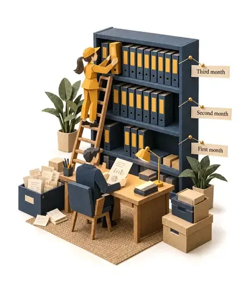 Side ai accounts clerk its results month by month